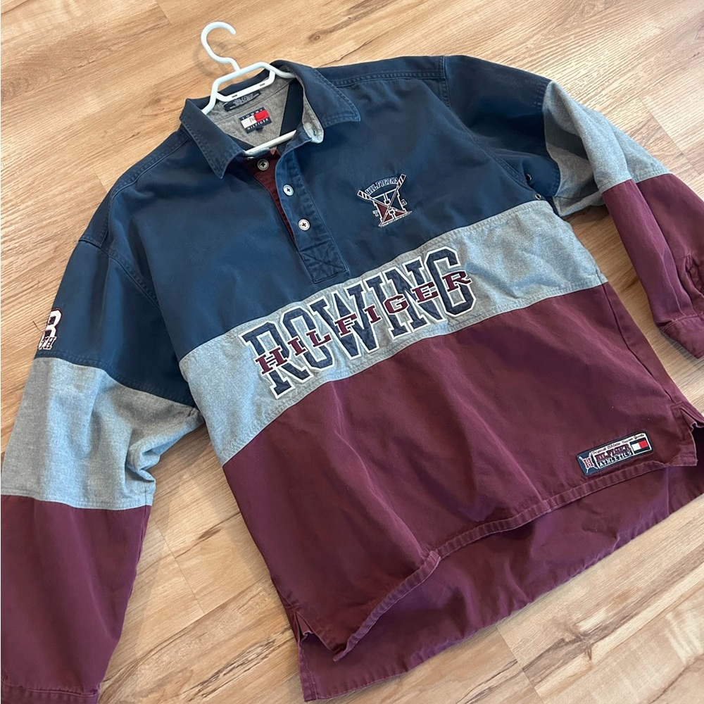 Tommy Hilfiger Colorblock Rowing Rugby Shirt Vintage 1991